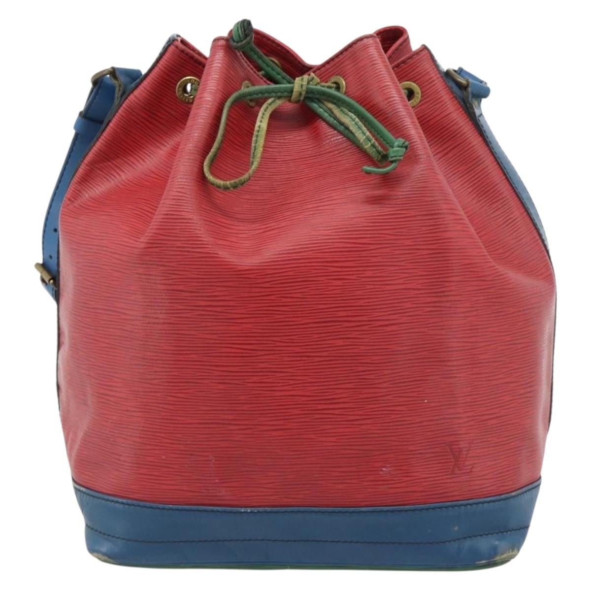 LOUIS VUITTON Epi Noe Shoulder Bag Tricolor Red Blue M44084 LV Auth 183448