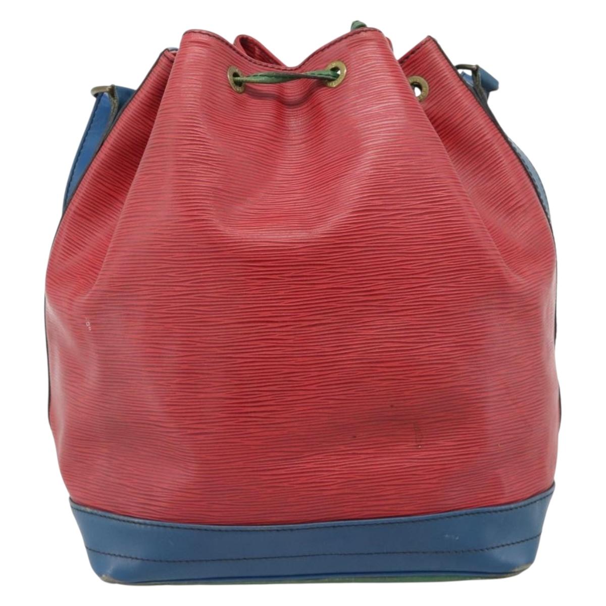LOUIS VUITTON Epi Noe Shoulder Bag Tricolor Red Blue M44084 LV Auth 183448