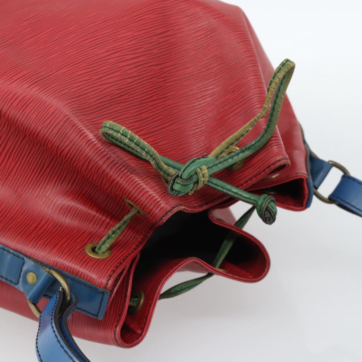 LOUIS VUITTON Epi Noe Shoulder Bag Tricolor Red Blue M44084 LV Auth 183448