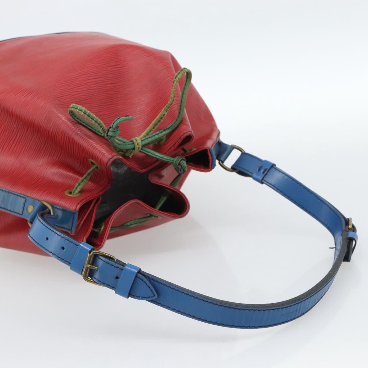LOUIS VUITTON Epi Noe Shoulder Bag Tricolor Red Blue M44084 LV Auth 183448
