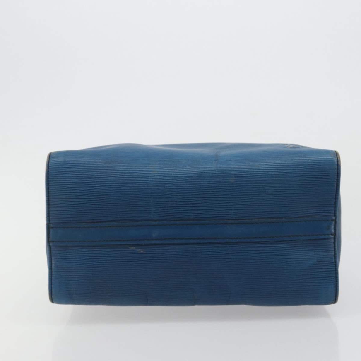 LOUIS VUITTON Epi Speedy 25 Hand Bag Toledo Blue M43015 LV Auth 183450