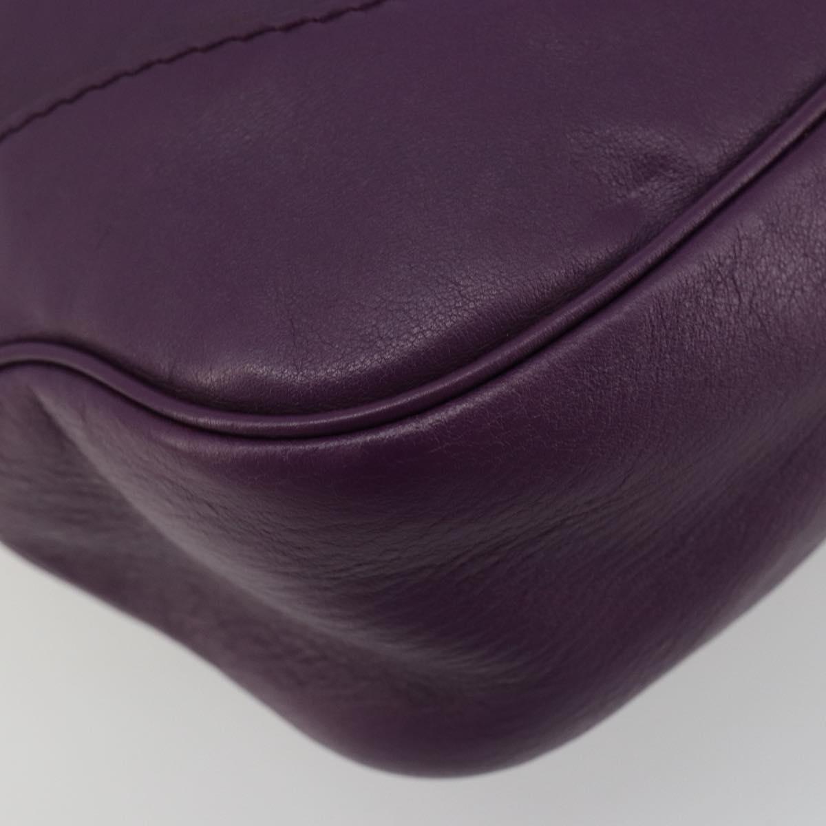 GUCCI Jackie Shoulder Bag Leather Purple Gold 277520 Auth 183452V