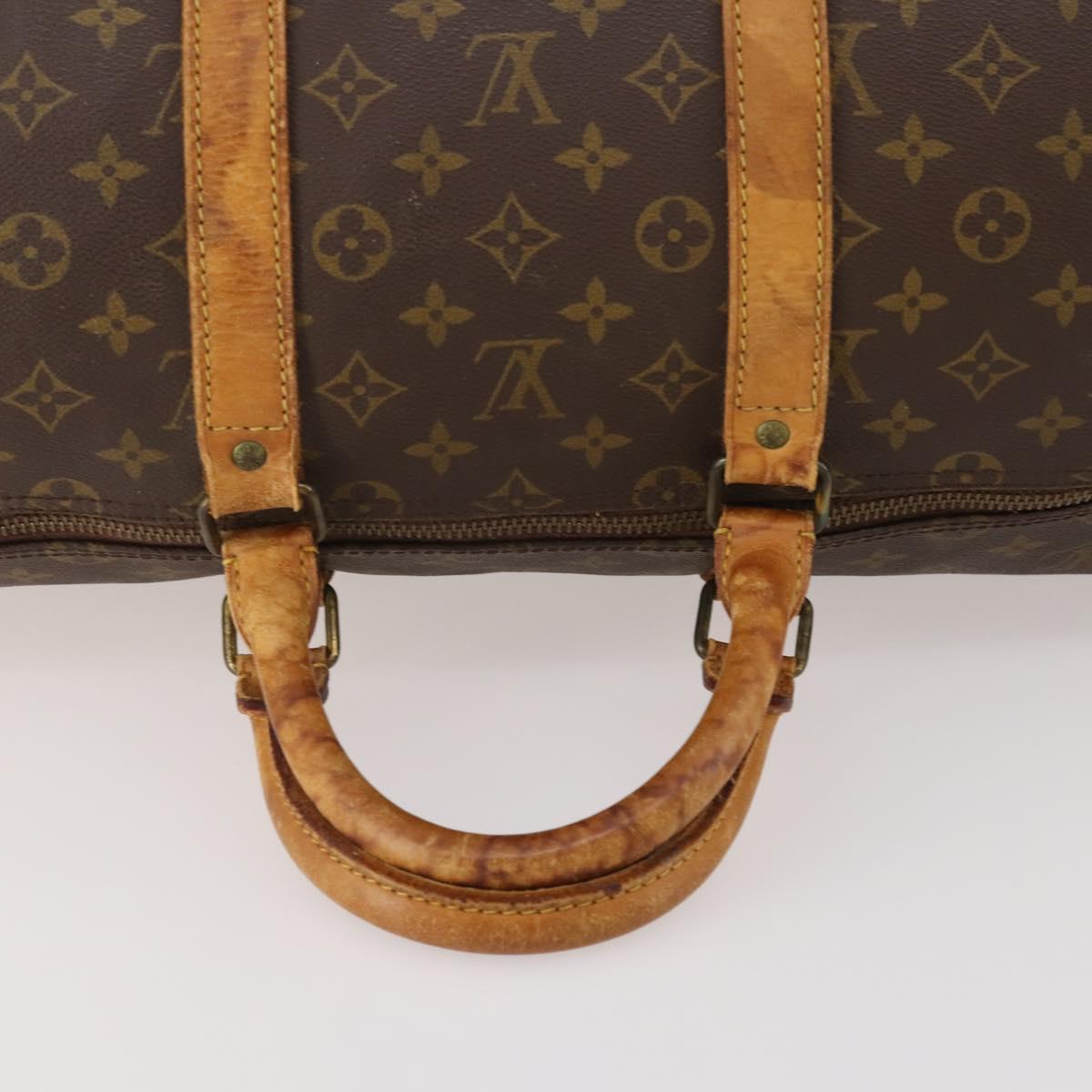 LOUIS VUITTON Monogram Keepall 55 Boston Bag M41424 LV Auth 183454