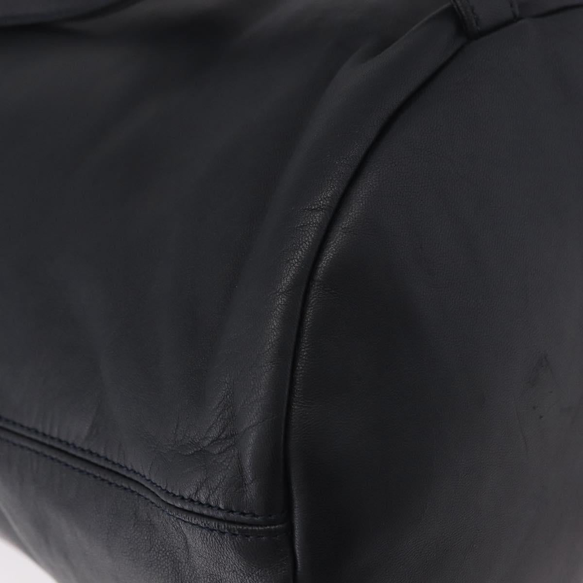 LOEWE Anagram Purse Shoulder Bag Leather Black Auth 183471A