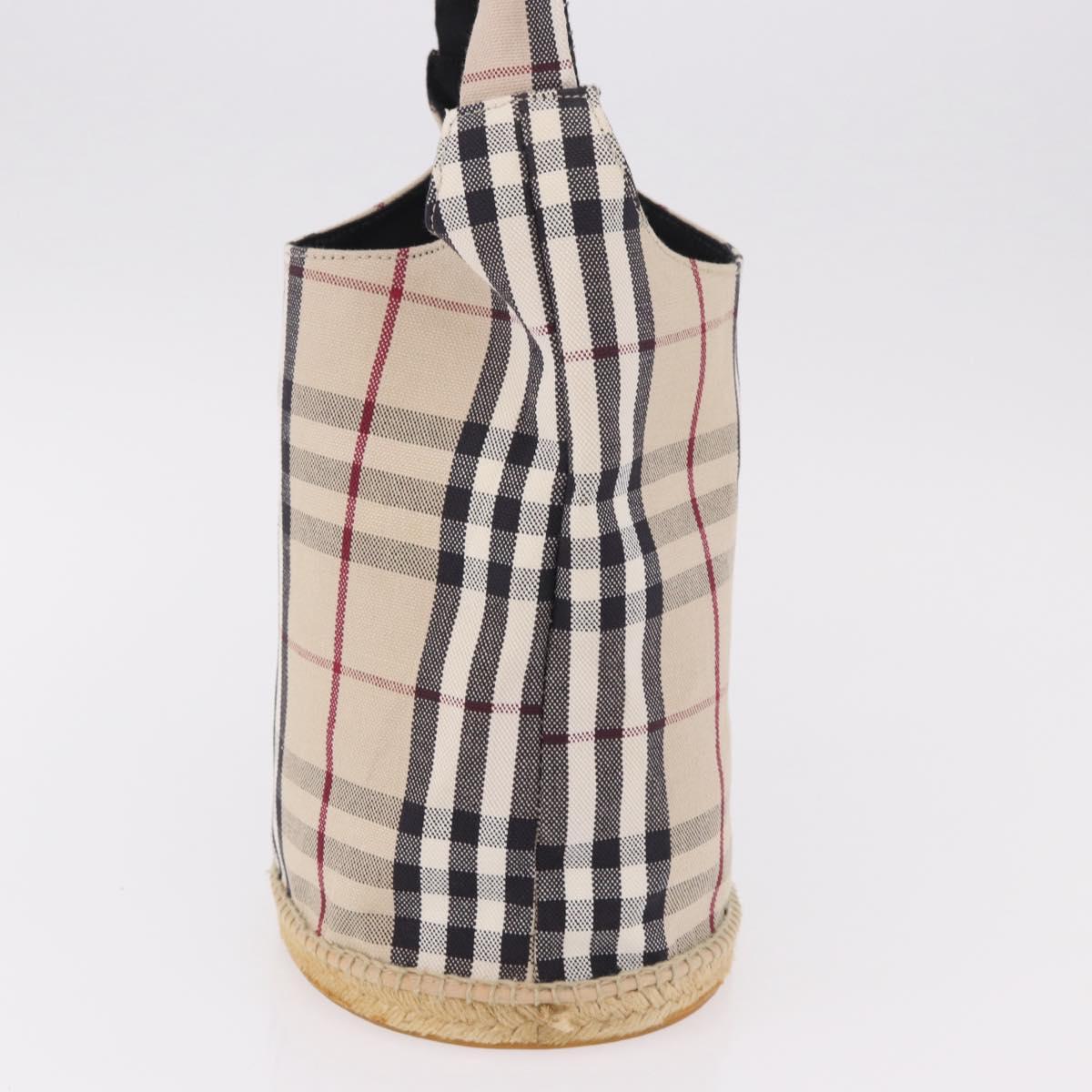 BURBERRY Nova Check Shoulder Bag Canvas Beige Auth 183481