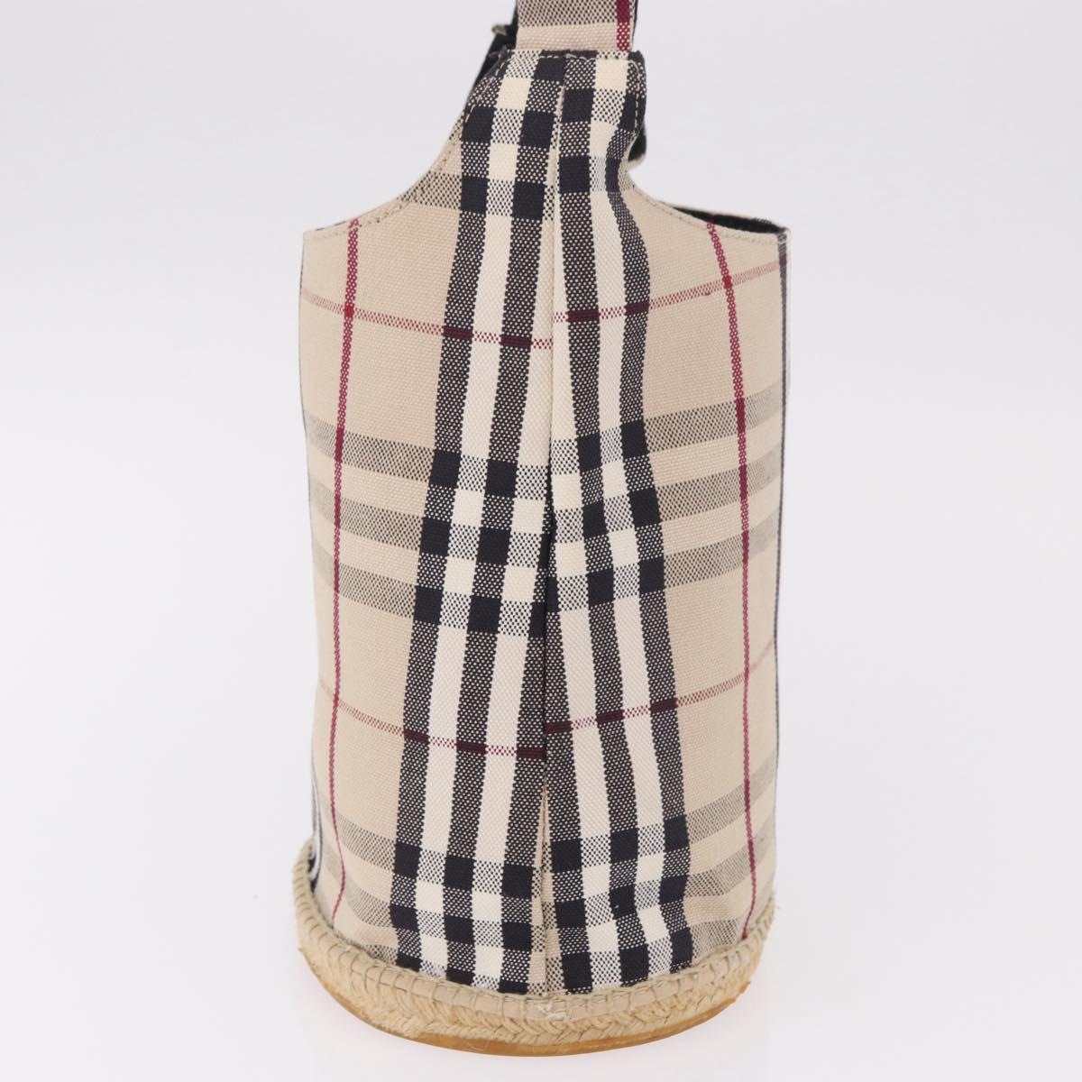 BURBERRY Nova Check Shoulder Bag Canvas Beige Auth 183481