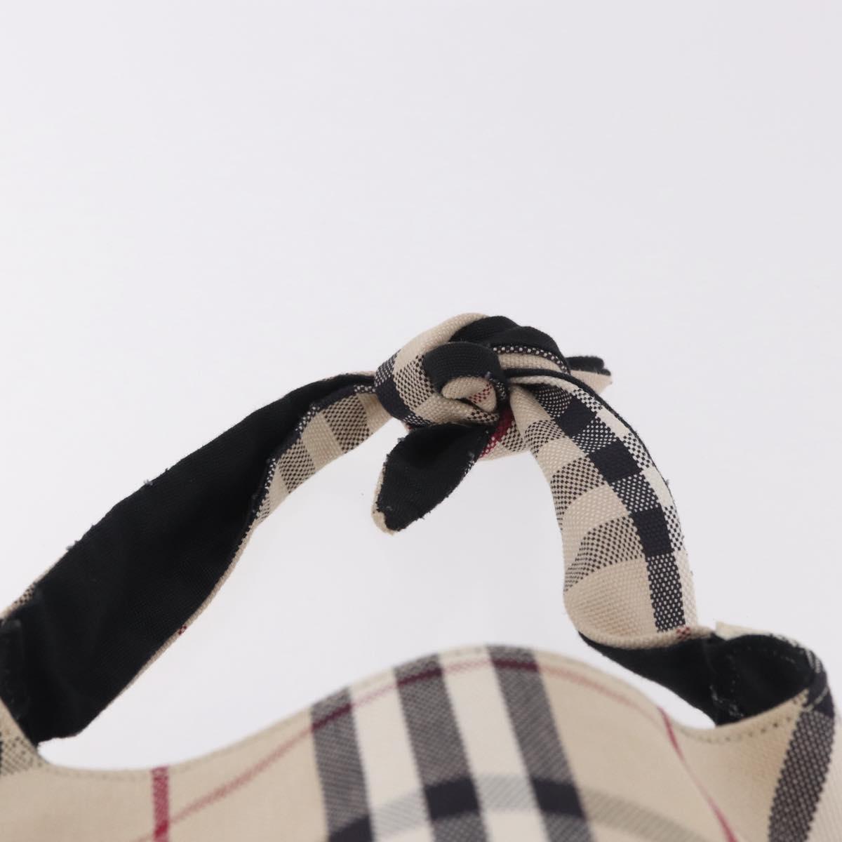 BURBERRY Nova Check Shoulder Bag Canvas Beige Auth 183481