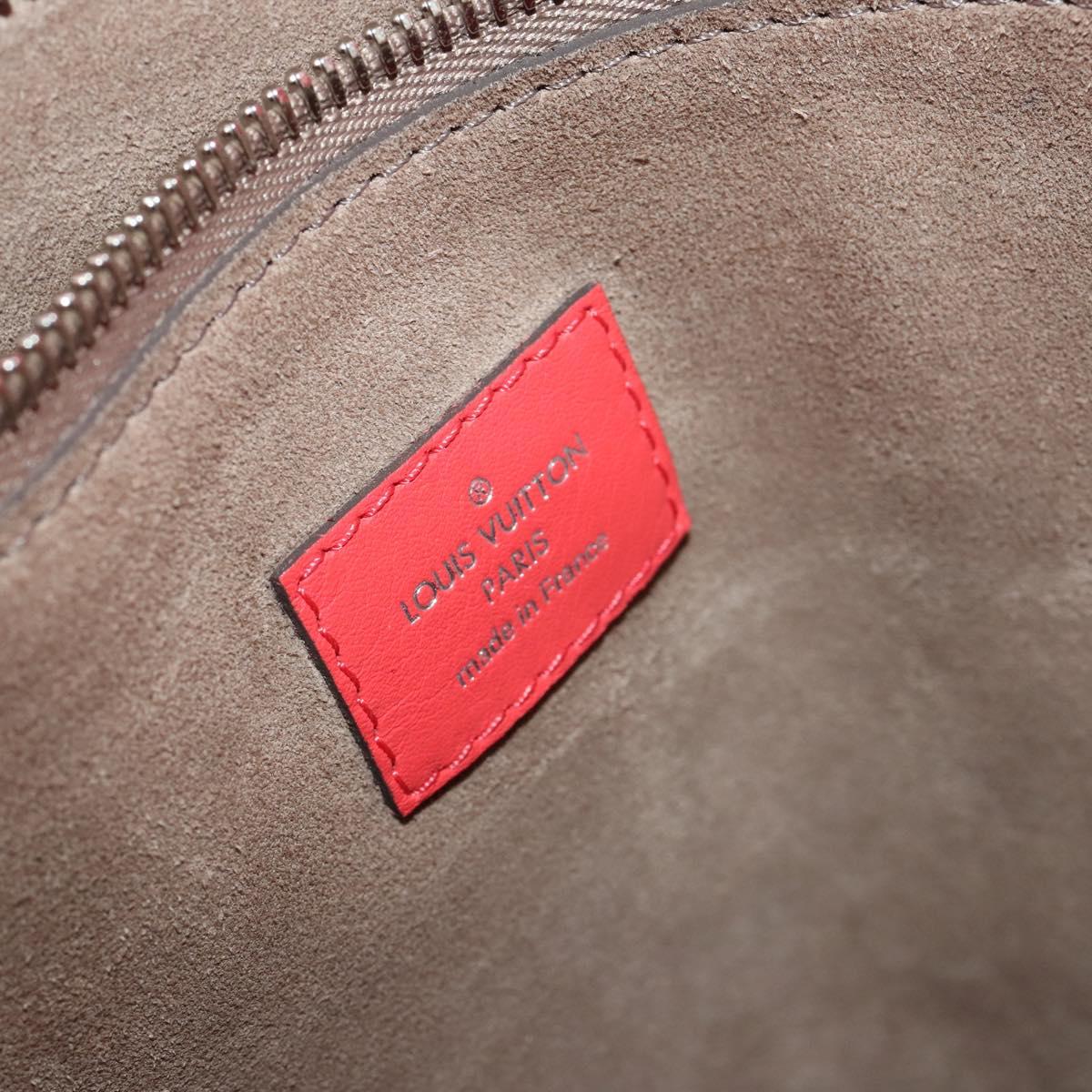 LOUIS VUITTON Parnasea Bagatelle Bag Leather 2way Capusine M94352 LV Auth 183489