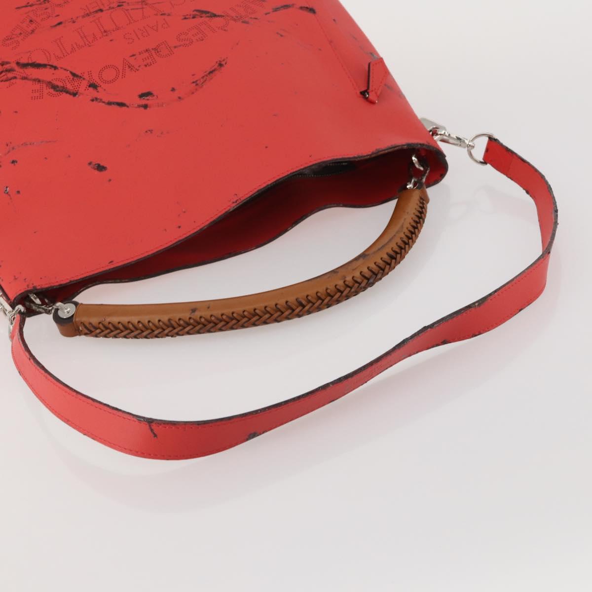 LOUIS VUITTON Parnasea Bagatelle Bag Leather 2way Capusine M94352 LV Auth 183489