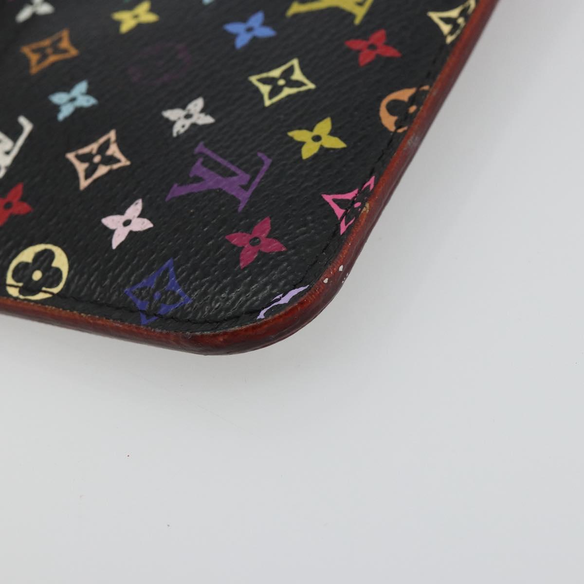 LOUIS VUITTON Multicolor Pochette Cles NM Coin Purse Black M60279 Auth 183498V