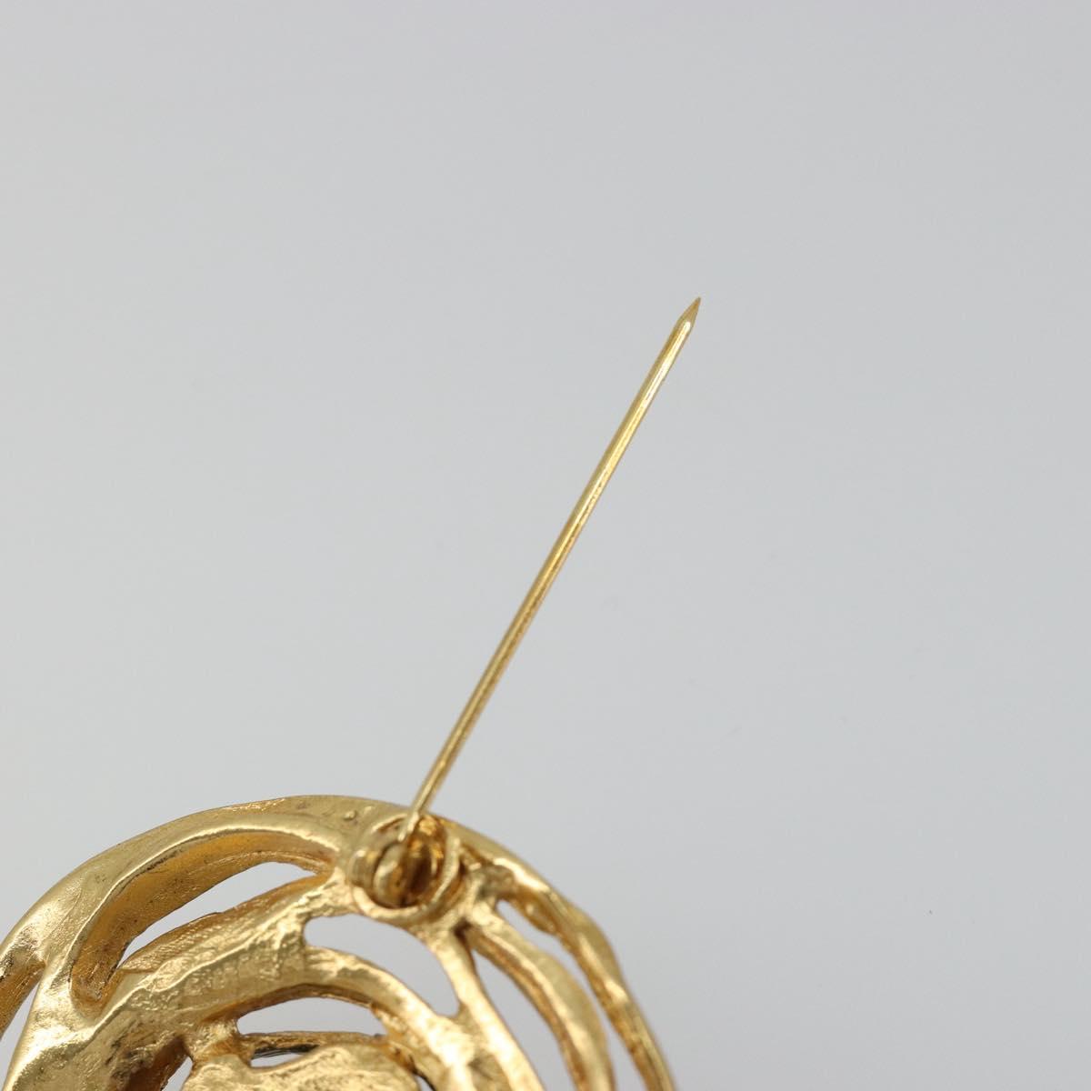 SAINT LAURENT Brooch metal Gold Tone Auth 183502V