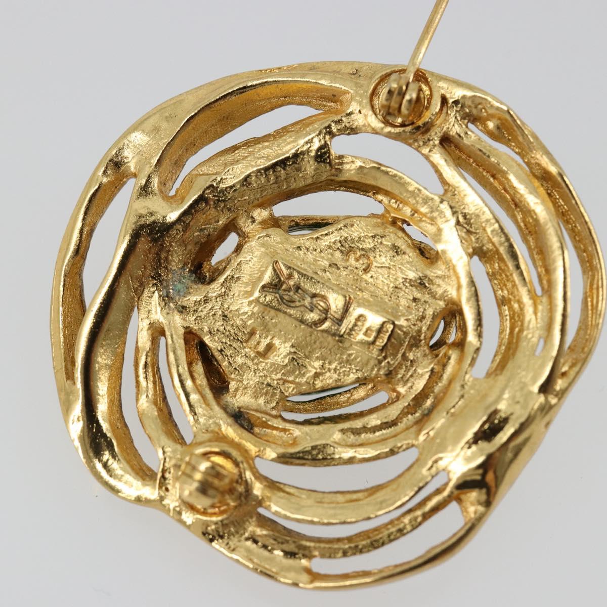 SAINT LAURENT Brooch metal Gold Tone Auth 183502V