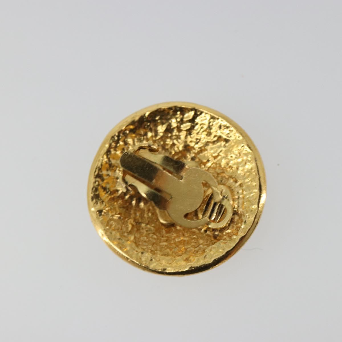 CHANEL Earring metal Gold Tone CC Auth 183503V