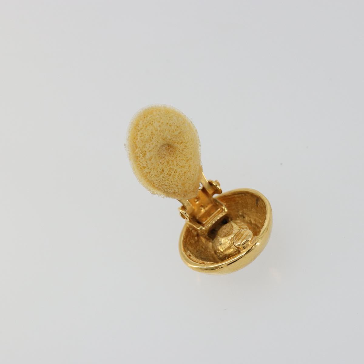 CHANEL Earring metal Gold Tone CC Auth 183504