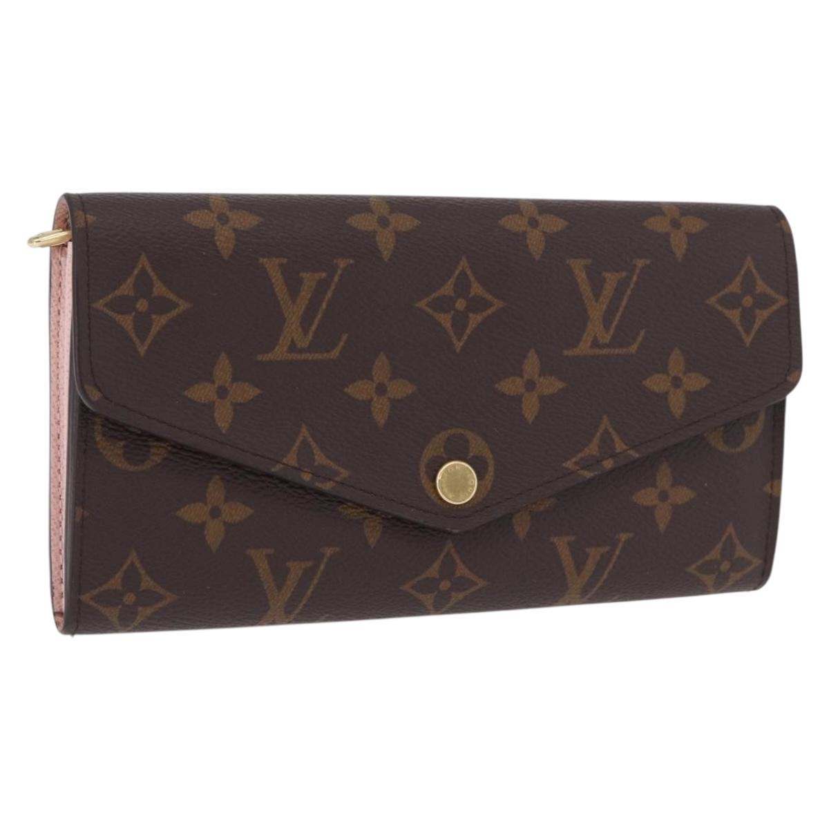 LOUIS VUITTON Portefeuille Sarah Long Wallet Rose Valerine M62235 Auth 183508M