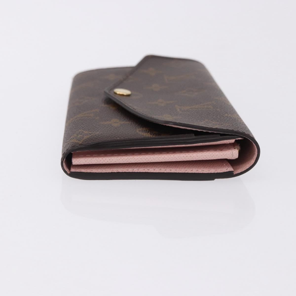 LOUIS VUITTON Portefeuille Sarah Long Wallet Rose Valerine M62235 Auth 183508M