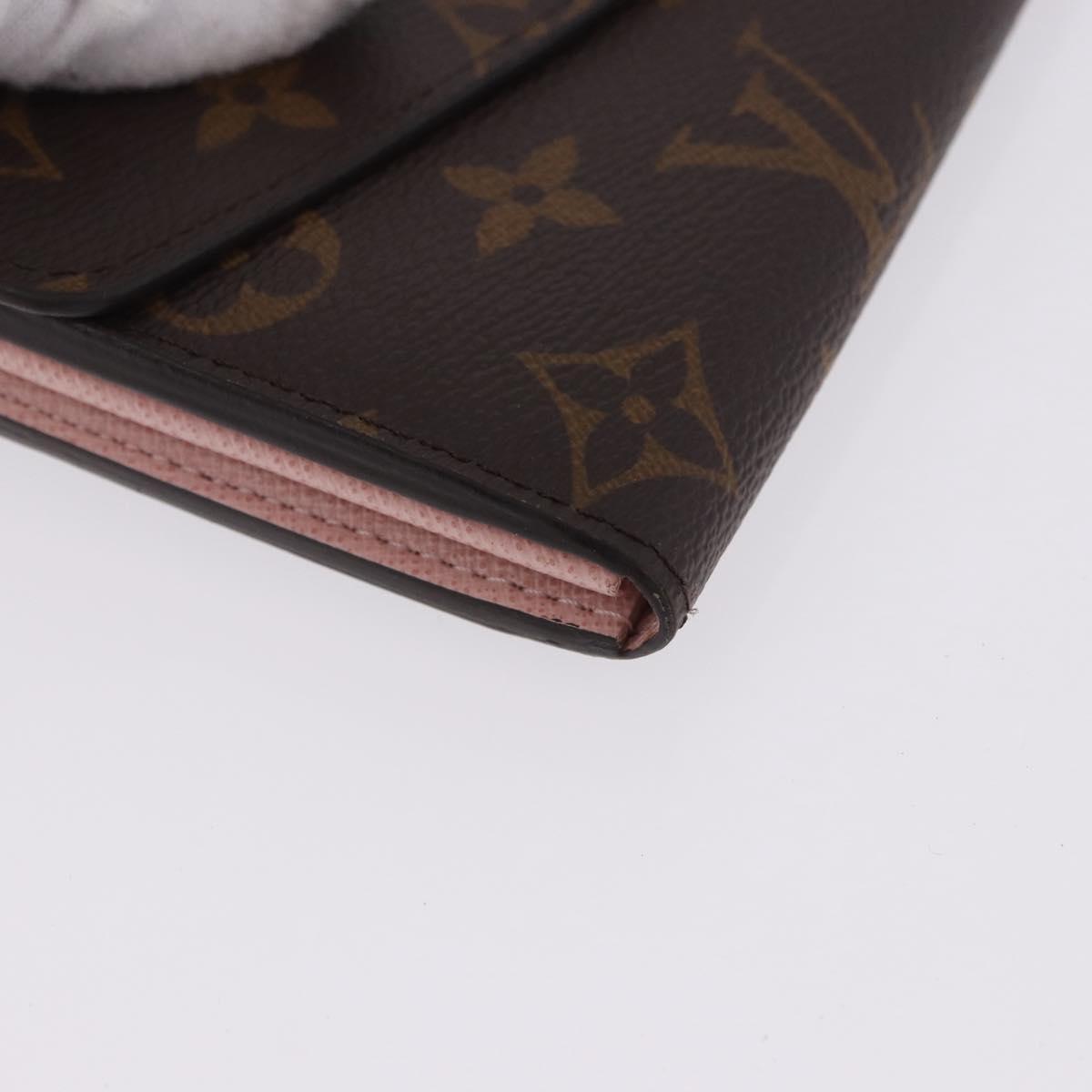 LOUIS VUITTON Portefeuille Sarah Long Wallet Rose Valerine M62235 Auth 183508M