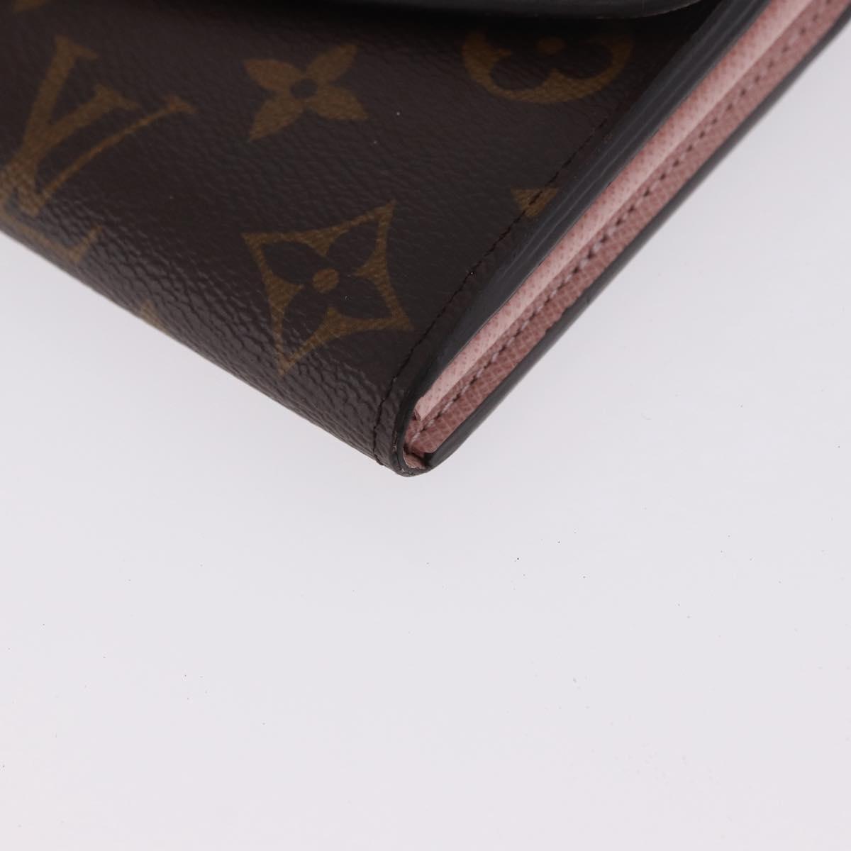 LOUIS VUITTON Portefeuille Sarah Long Wallet Rose Valerine M62235 Auth 183508M