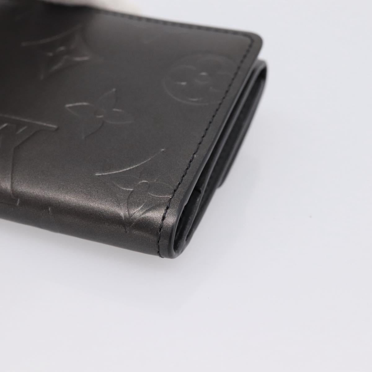 LOUIS VUITTON Monogram Mat Ludlow Coin Purse Noir M65122 LV Auth 183510A