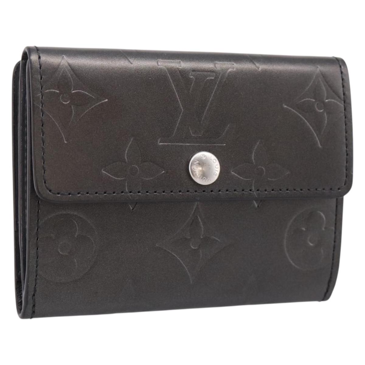 LOUIS VUITTON Monogram Mat Ludlow Coin Purse Noir M65122 LV Auth 183510A