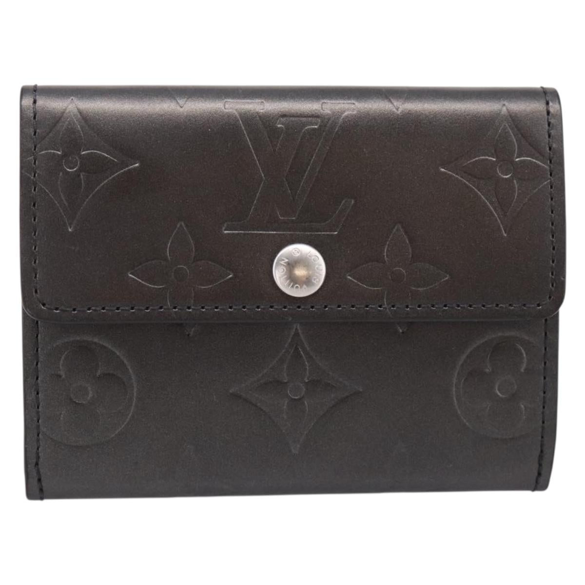 LOUIS VUITTON Monogram Mat Ludlow Coin Purse Noir M65122 LV Auth 183510A