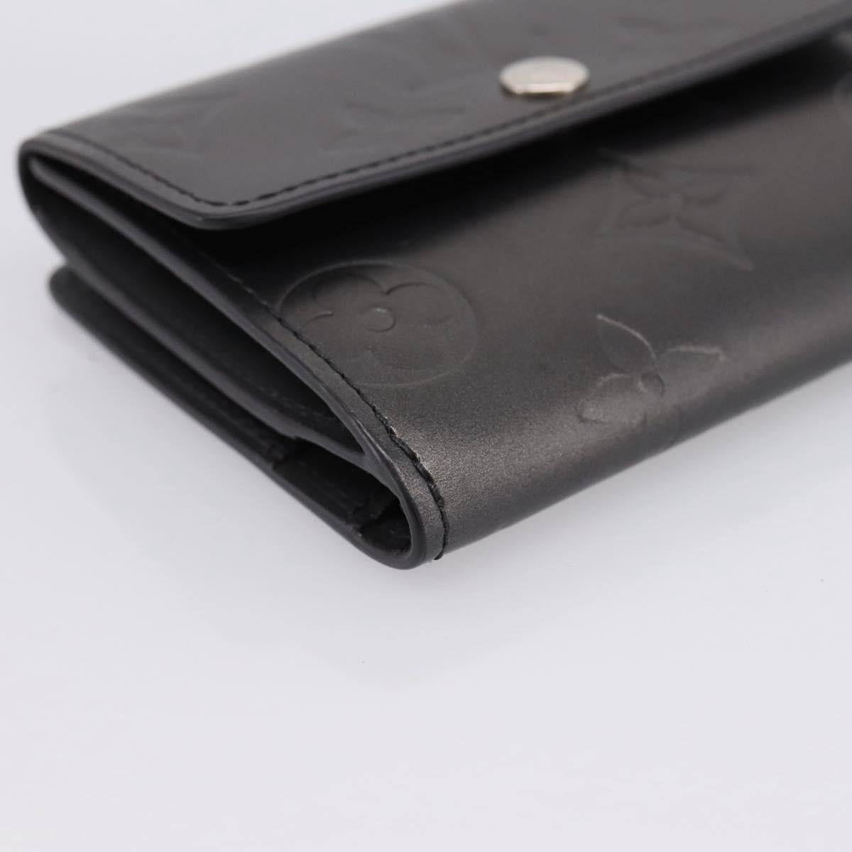 LOUIS VUITTON Monogram Mat Ludlow Coin Purse Noir M65122 LV Auth 183510A