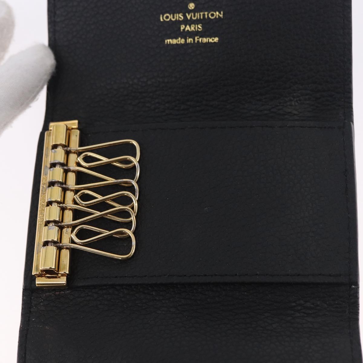LOUIS VUITTON Monogram Empreinte Multicles 6 Key Case Black M64421 Auth 183514A