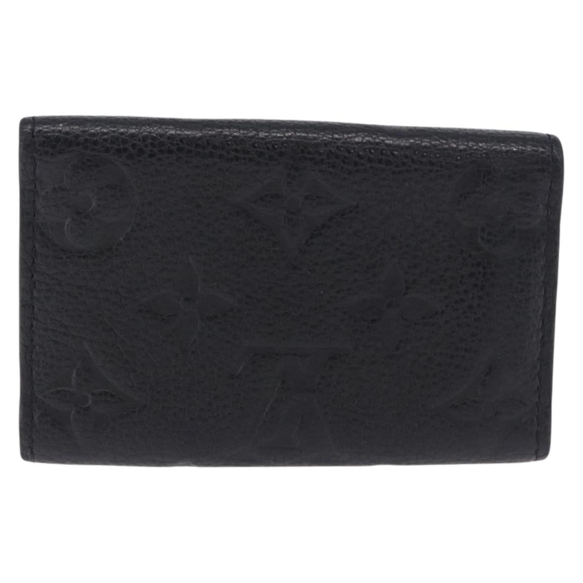 LOUIS VUITTON Monogram Empreinte Multicles 6 Key Case Black M64421 Auth 183514A
