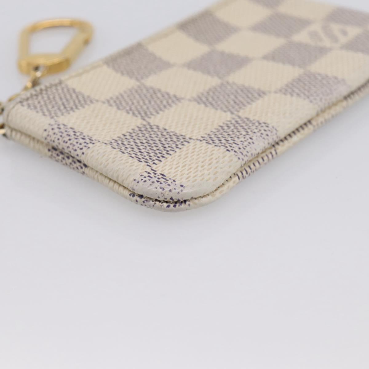 LOUIS VUITTON Damier Azur Pochette Cles Coin Purse N62659 LV Auth 183517