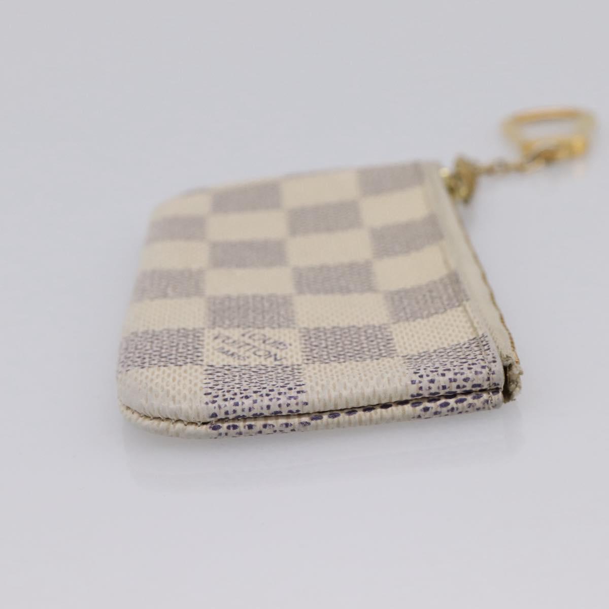 LOUIS VUITTON Damier Azur Pochette Cles Coin Purse N62659 LV Auth 183517