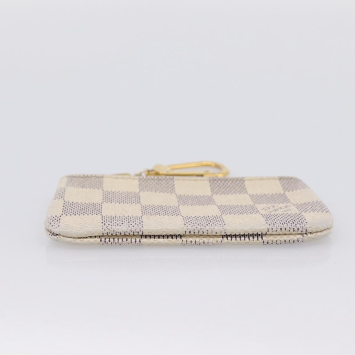LOUIS VUITTON Damier Azur Pochette Cles Coin Purse N62659 LV Auth 183517