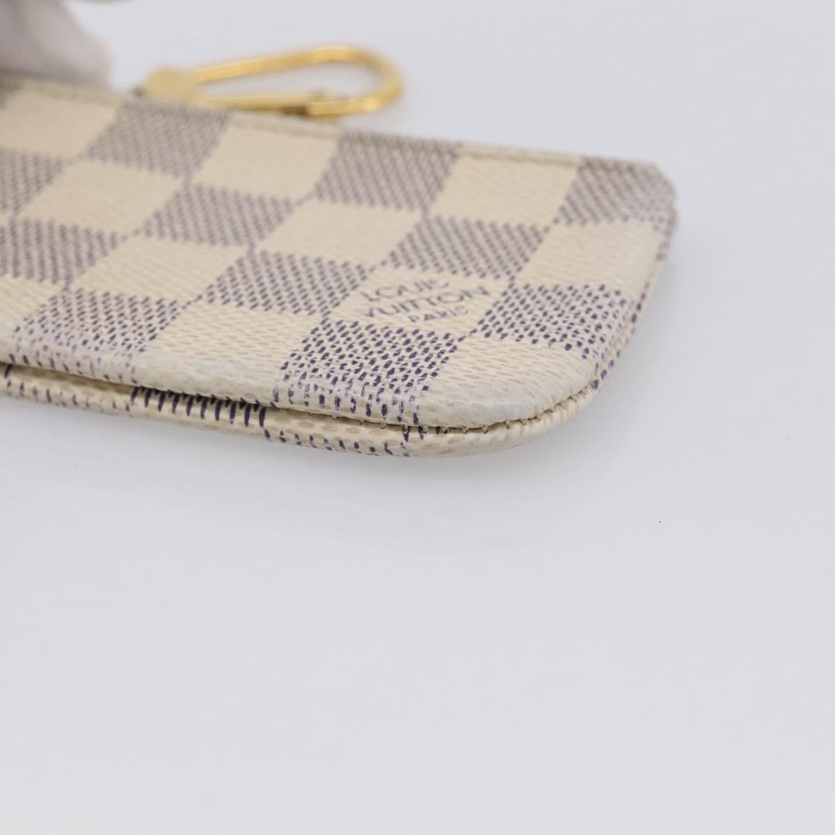 LOUIS VUITTON Damier Azur Pochette Cles Coin Purse N62659 LV Auth 183517