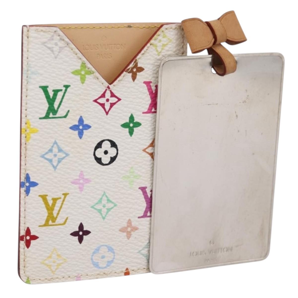 LOUIS VUITTON Monogram Multicolor Etui Hand Mirror White M92651 LV Auth 183518A