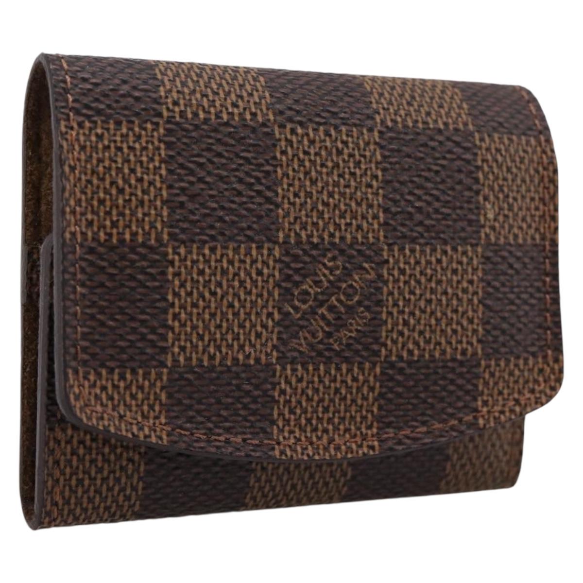 LOUIS VUITTON Damier Ebene Bouton De Manchette Case Cuff Case LV Auth 183519