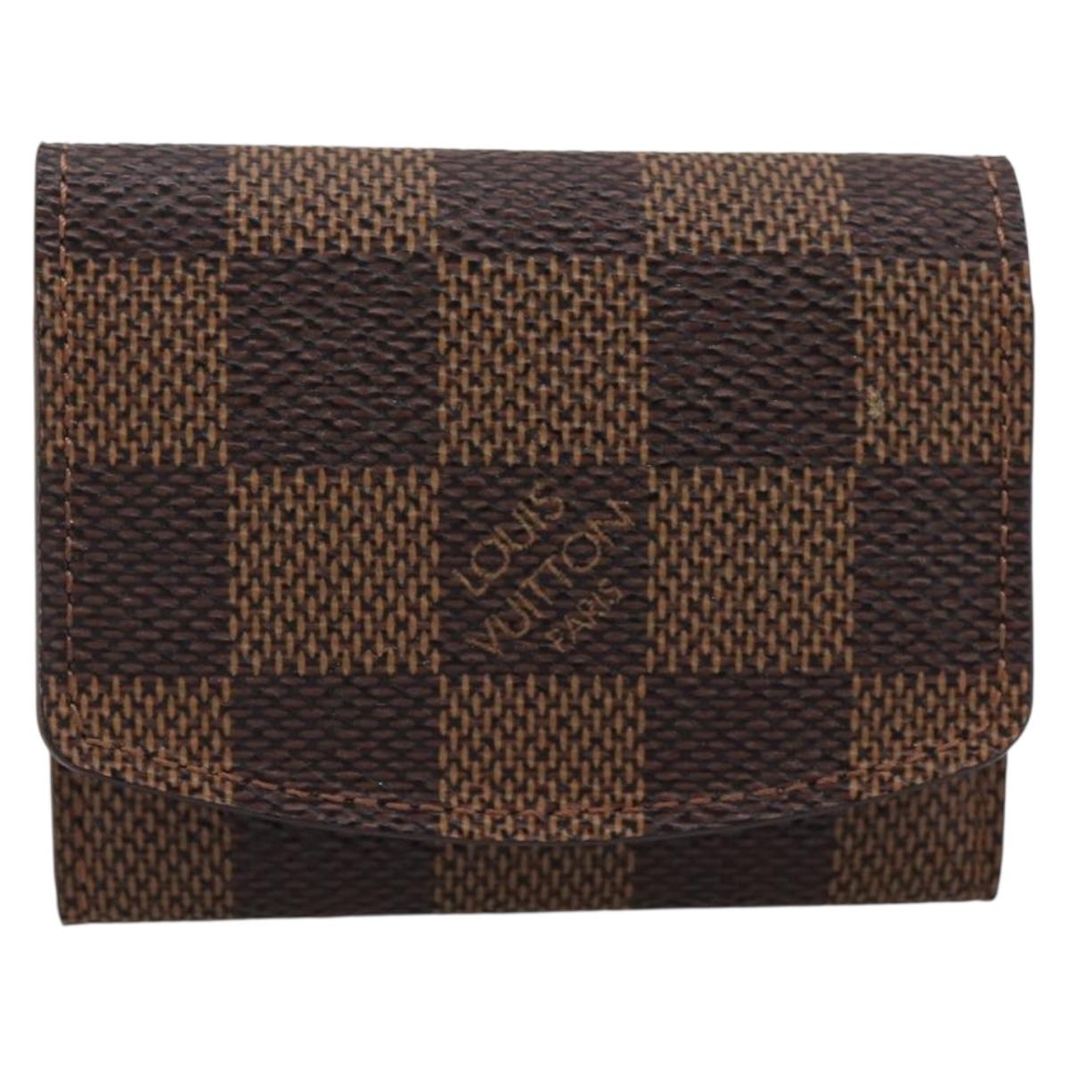 LOUIS VUITTON Damier Ebene Bouton De Manchette Case Cuff Case LV Auth 183519