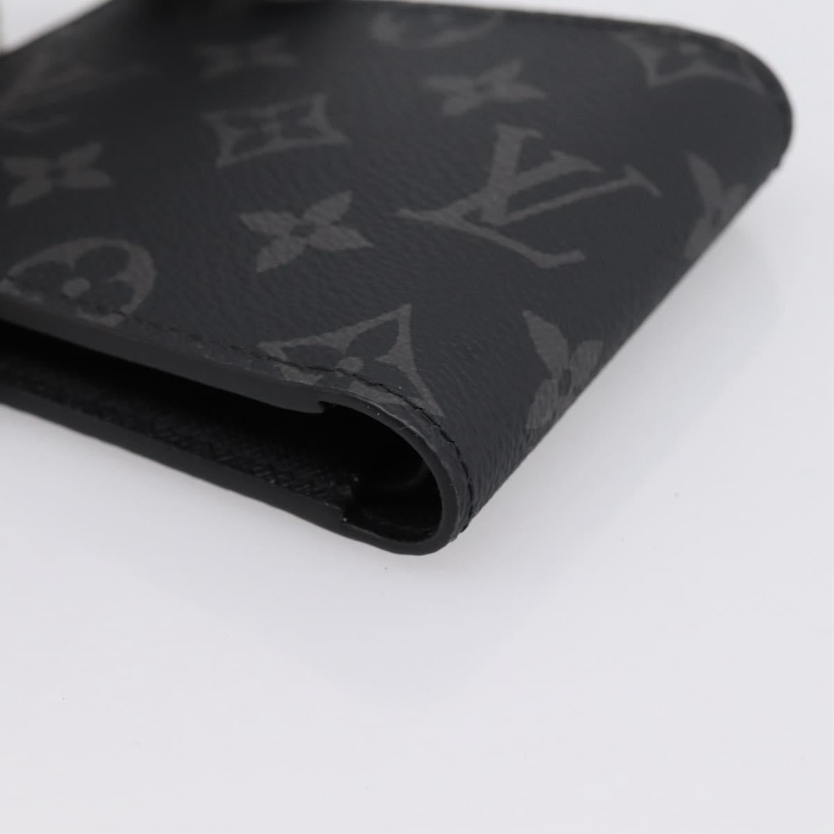 LOUIS VUITTON Monogram Eclipse Portefeuille Multipull M61695 LV Auth 183522M