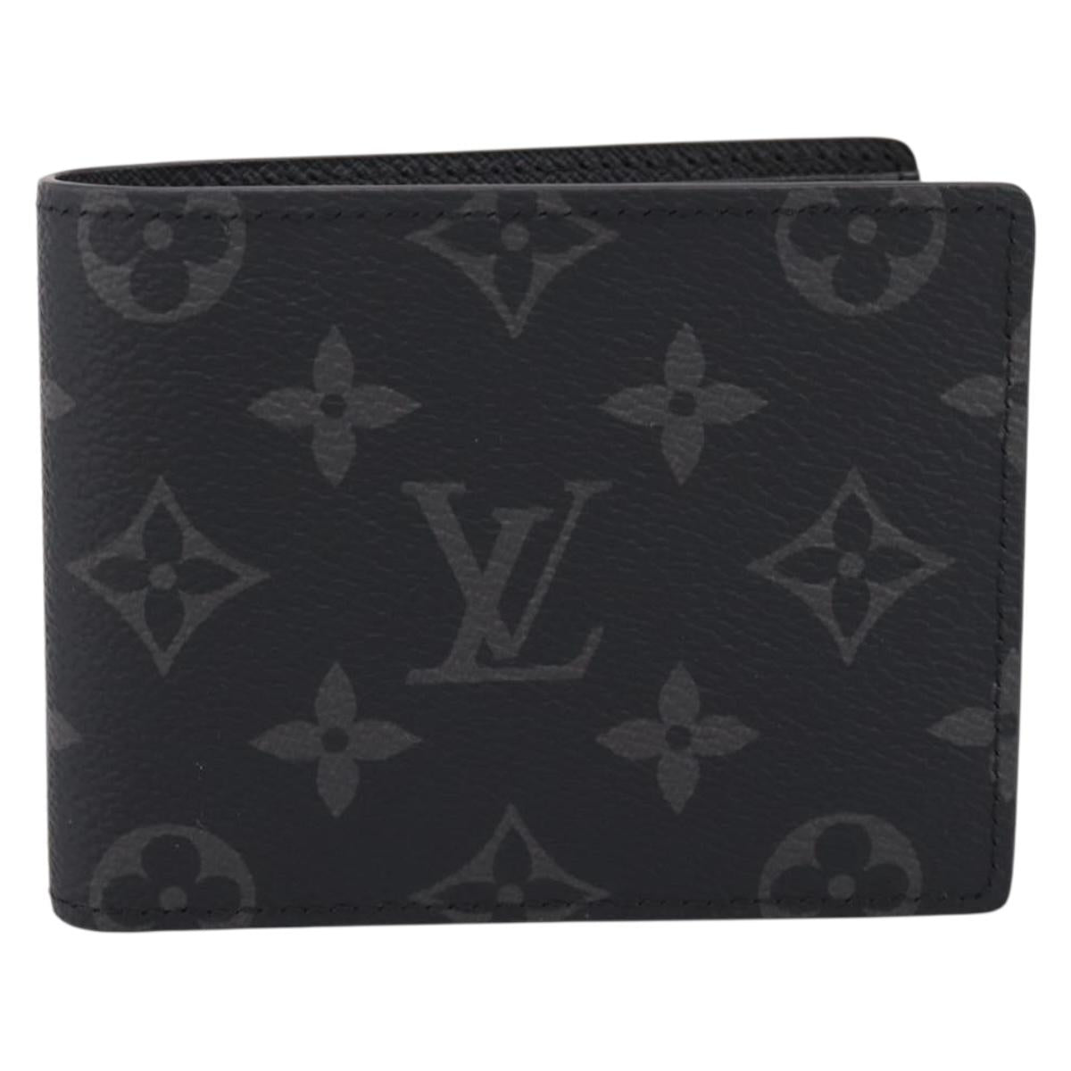 LOUIS VUITTON Monogram Eclipse Portefeuille Multipull M61695 LV Auth 183522M