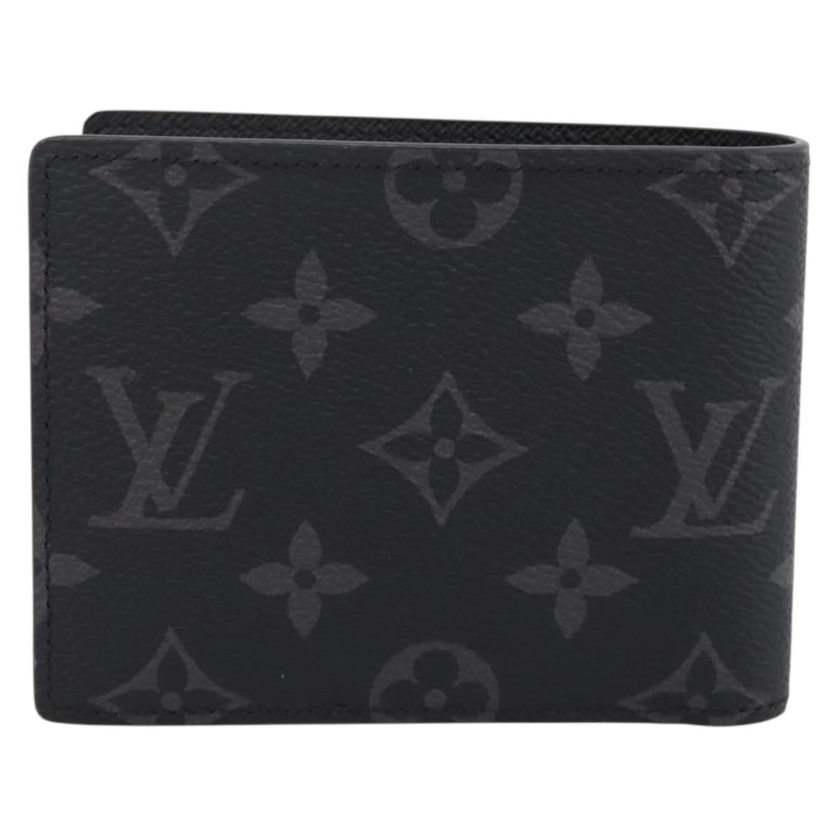 LOUIS VUITTON Monogram Eclipse Portefeuille Multipull M61695 LV Auth 183522M