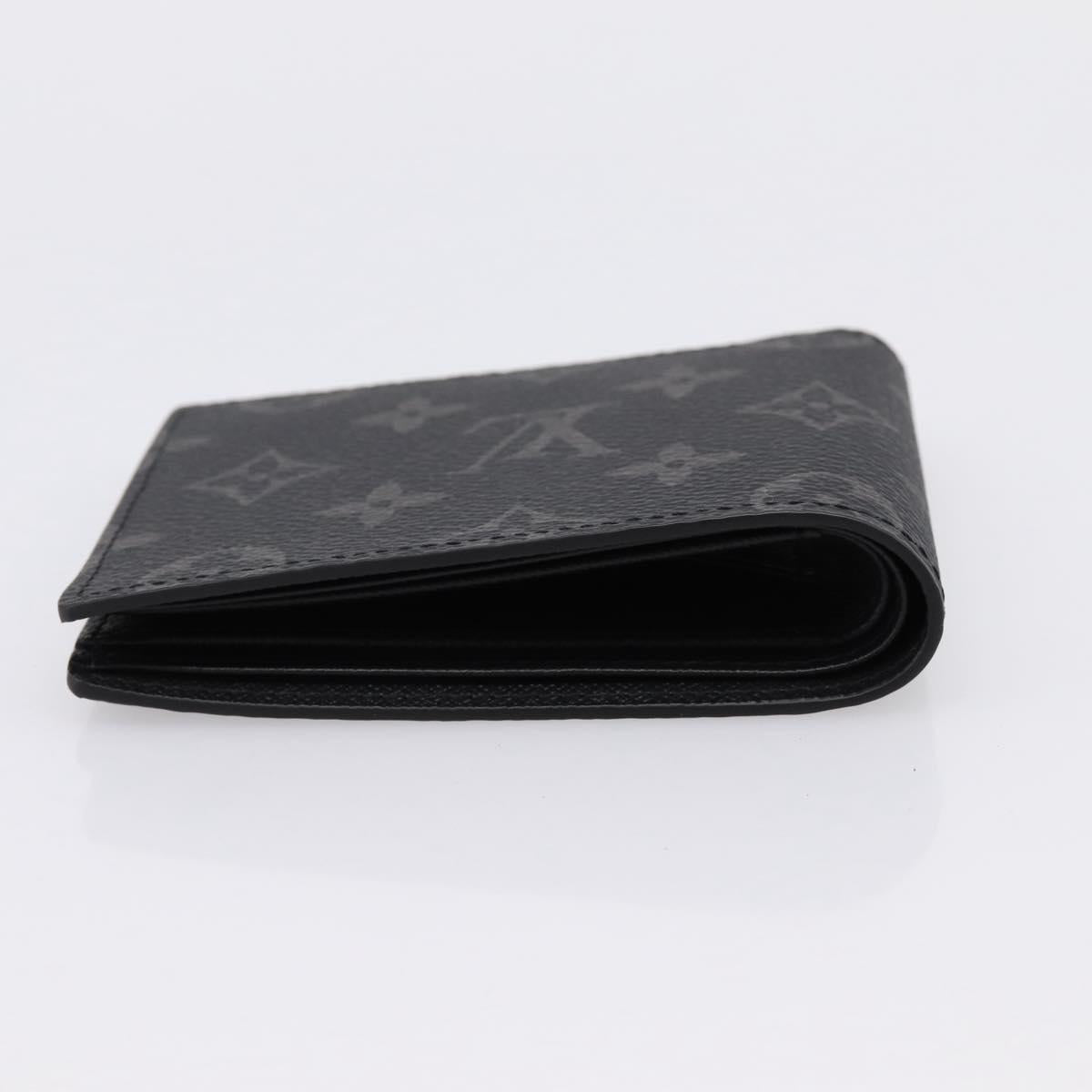 LOUIS VUITTON Monogram Eclipse Portefeuille Multipull M61695 LV Auth 183522M