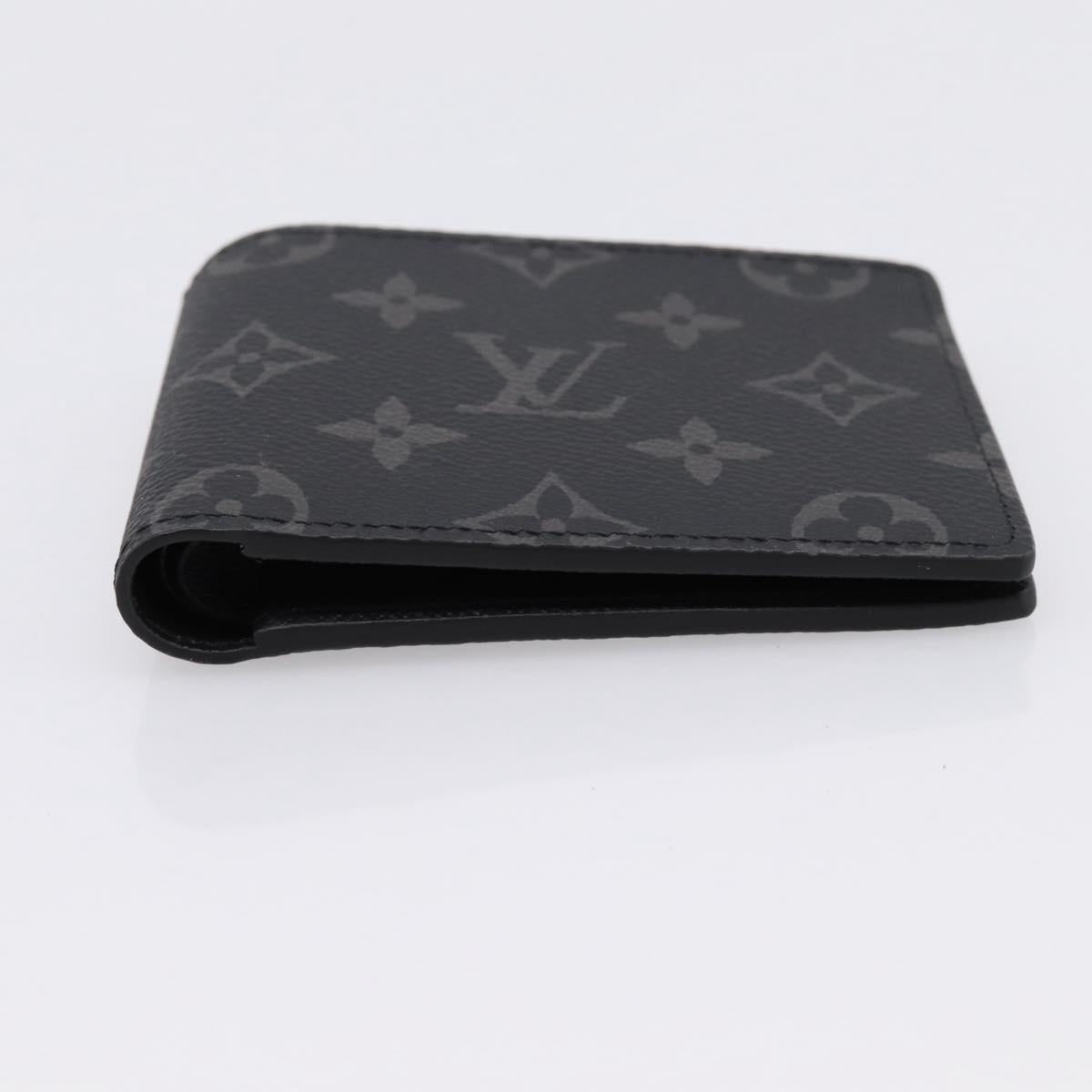 LOUIS VUITTON Monogram Eclipse Portefeuille Multipull M61695 LV Auth 183522M