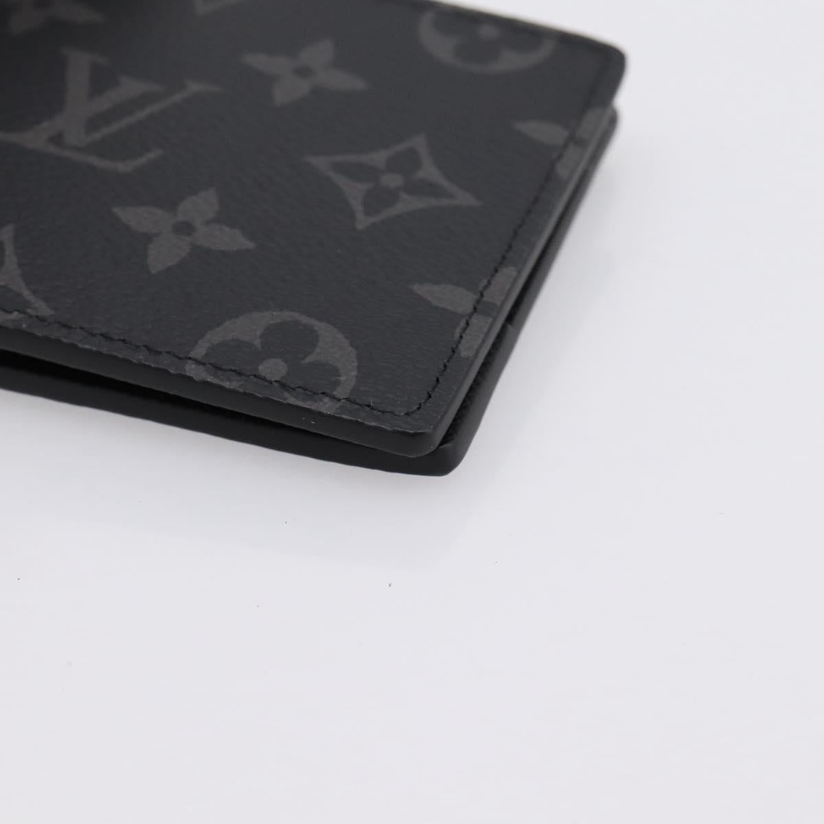 LOUIS VUITTON Monogram Eclipse Portefeuille Multipull M61695 LV Auth 183522M