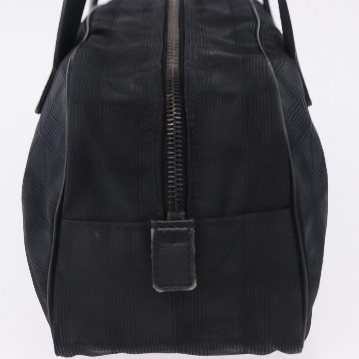 CHANEL New Travel Line Tote Bag Canvas Black CC Auth 183559