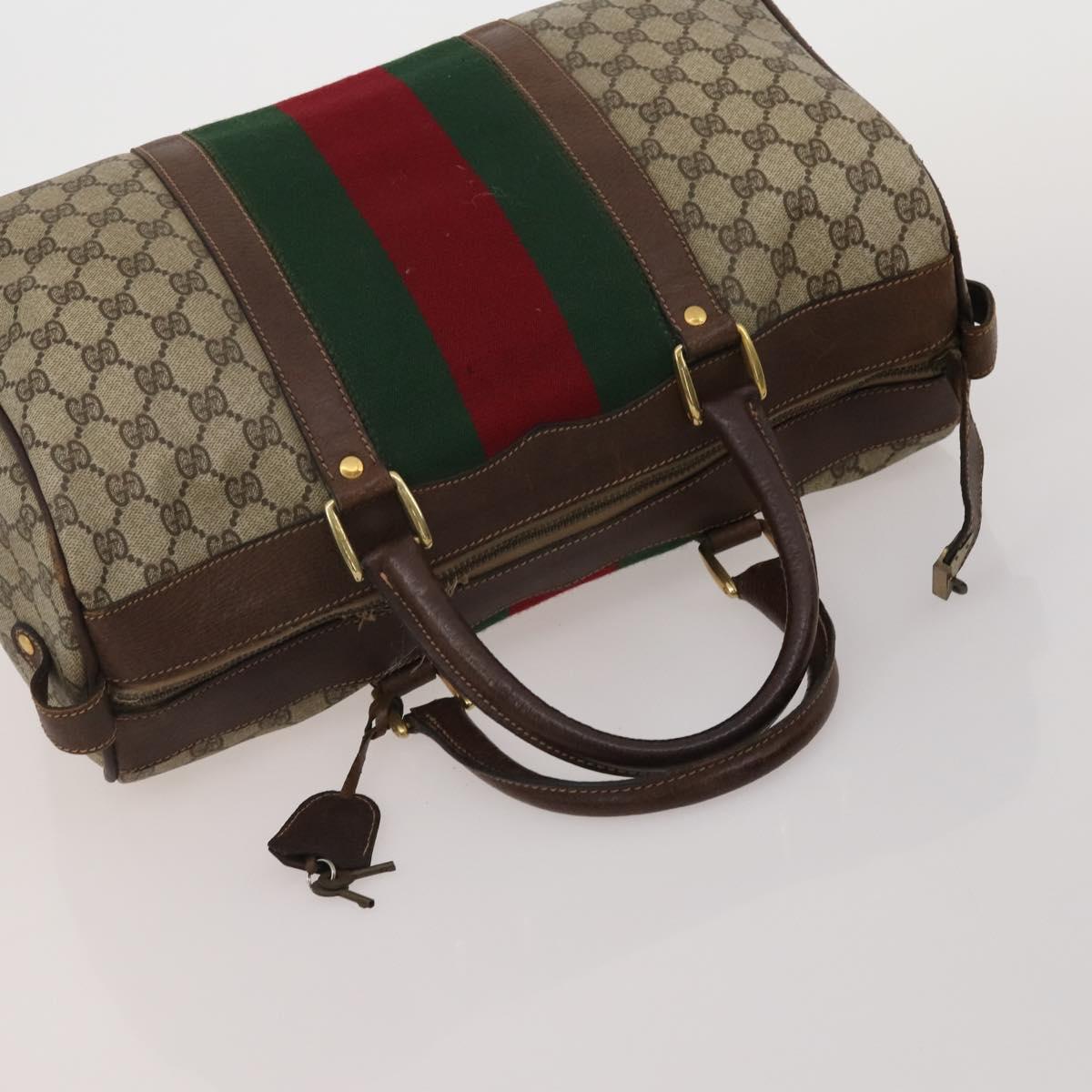 GUCCI GG Supreme GG Canvas Shoulder Bag PVC Nylon 5 Set Beige Black Auth 183572