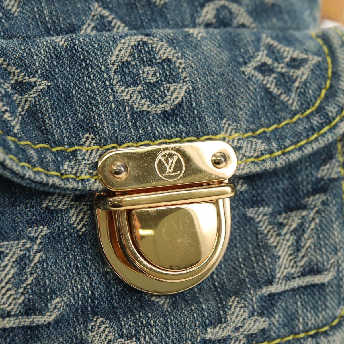 LOUIS VUITTON Monogram Denim Buggy PM Shoulder Bag Blue M95049 LV Auth 183601SAV