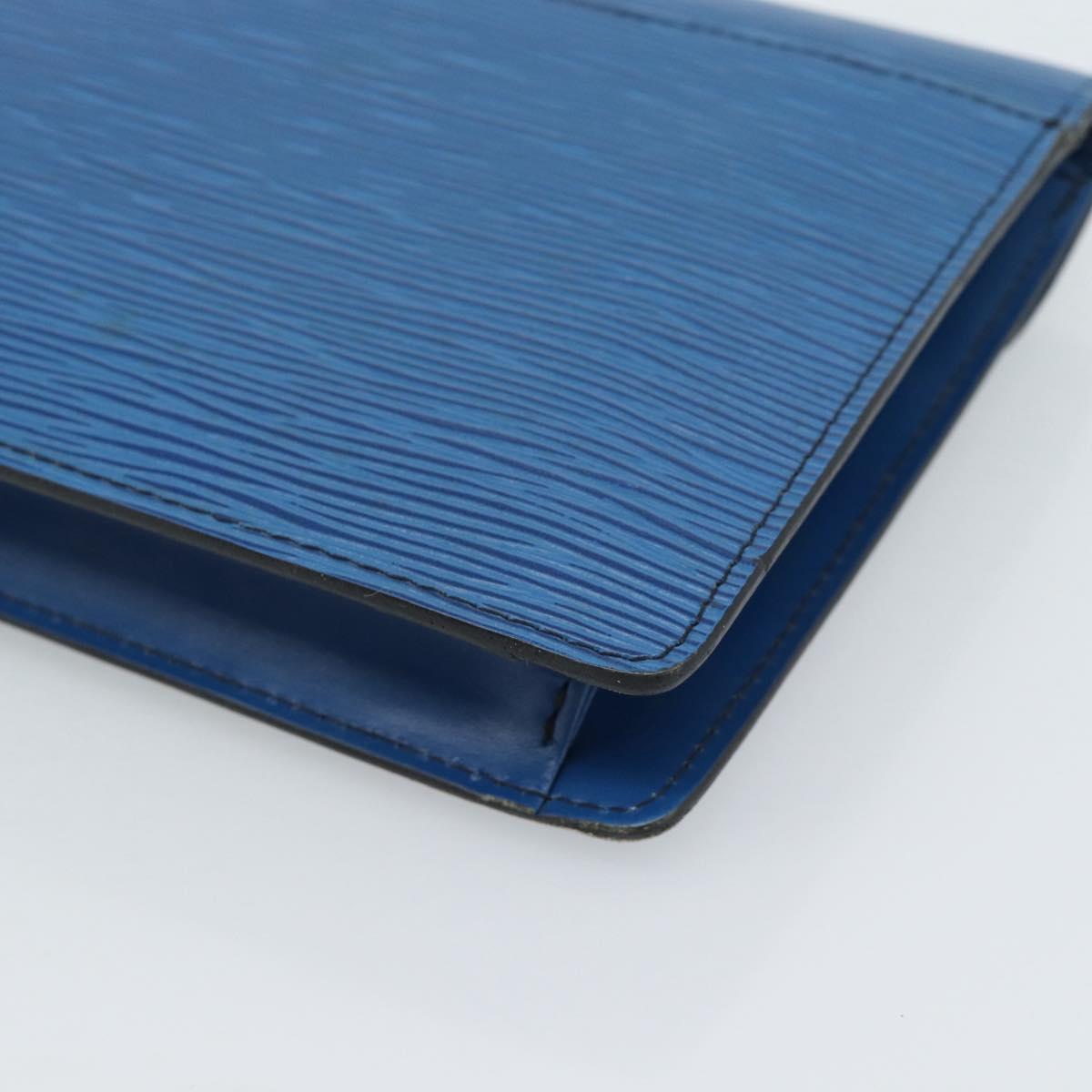 LOUIS VUITTON Epi Montaigne 23 Clutch Bag Blue M52665 LV Auth 183602