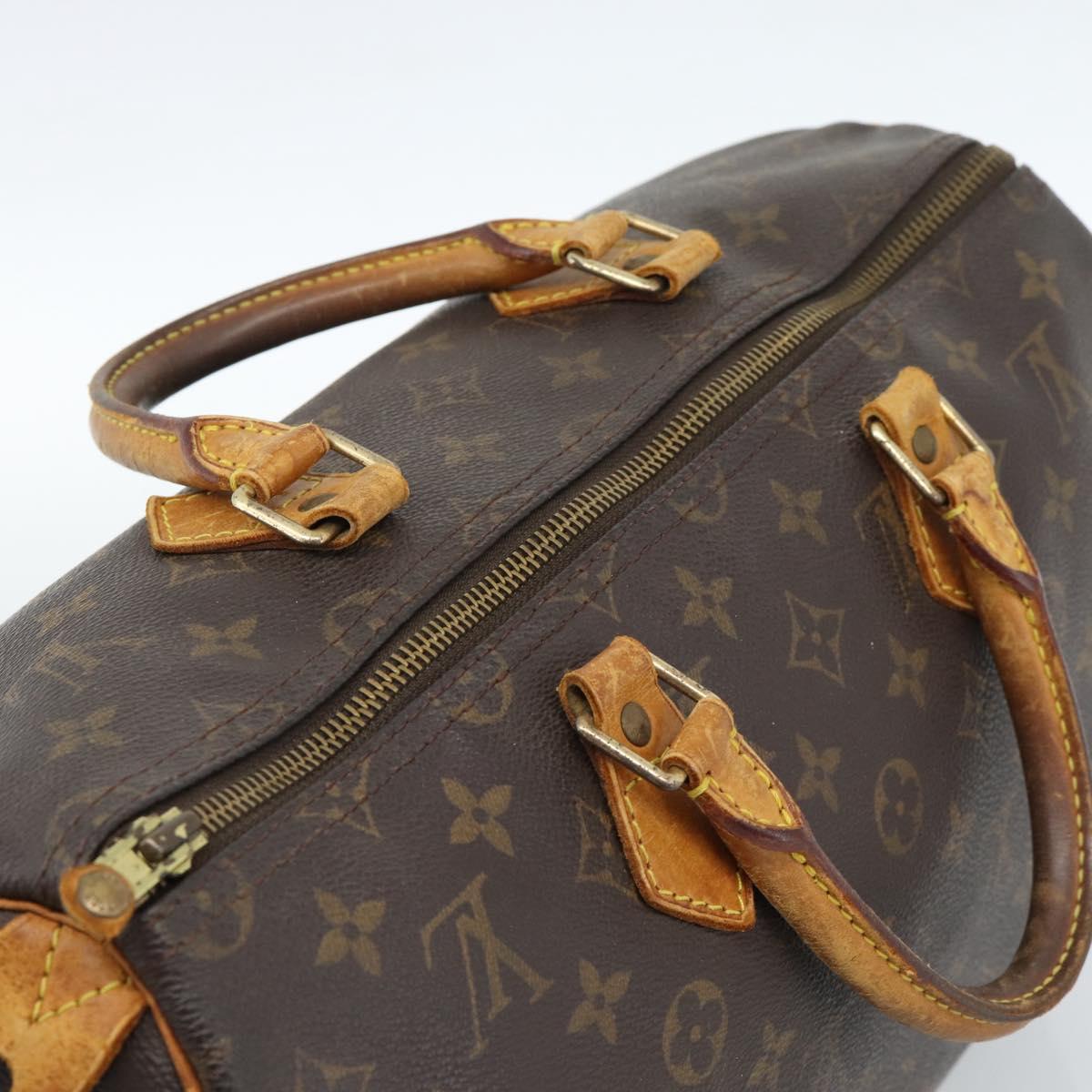 LOUIS VUITTON Monogram Speedy 30 Hand Bag M41526 LV Auth 183606