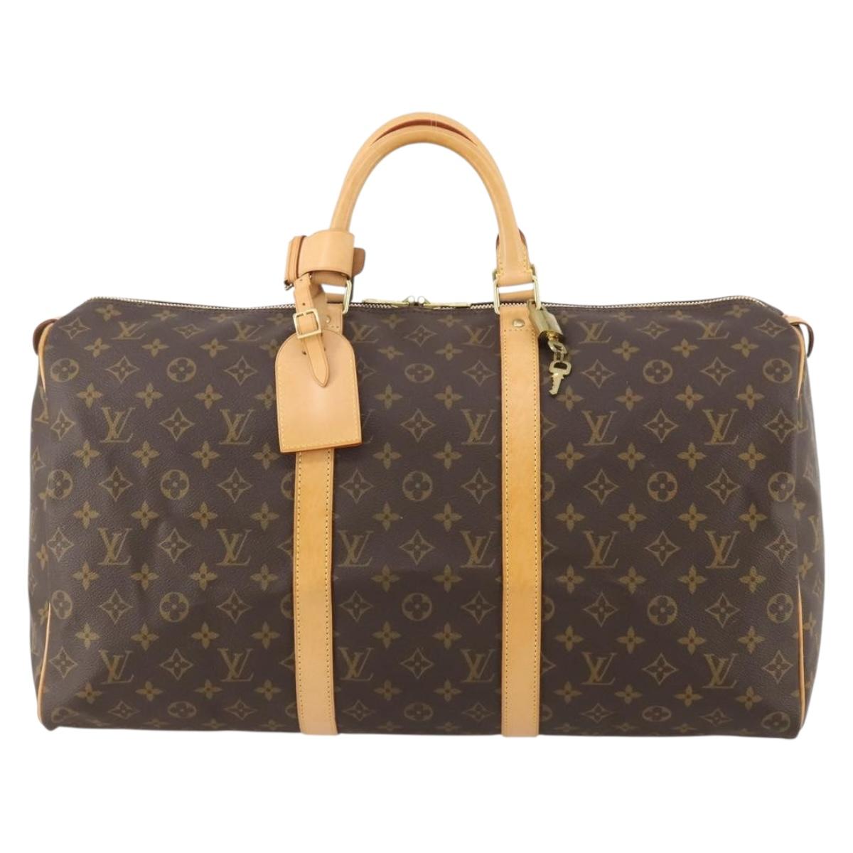 LOUIS VUITTON Monogram Keepall 50 Boston Bag M41426 LV Auth 183612SAV