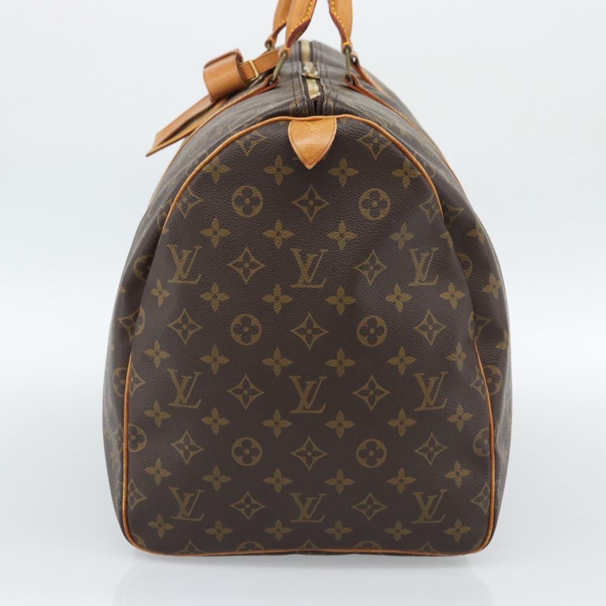 LOUIS VUITTON Monogram Keepall 55 Boston Bag M41424 LV Auth 183614A