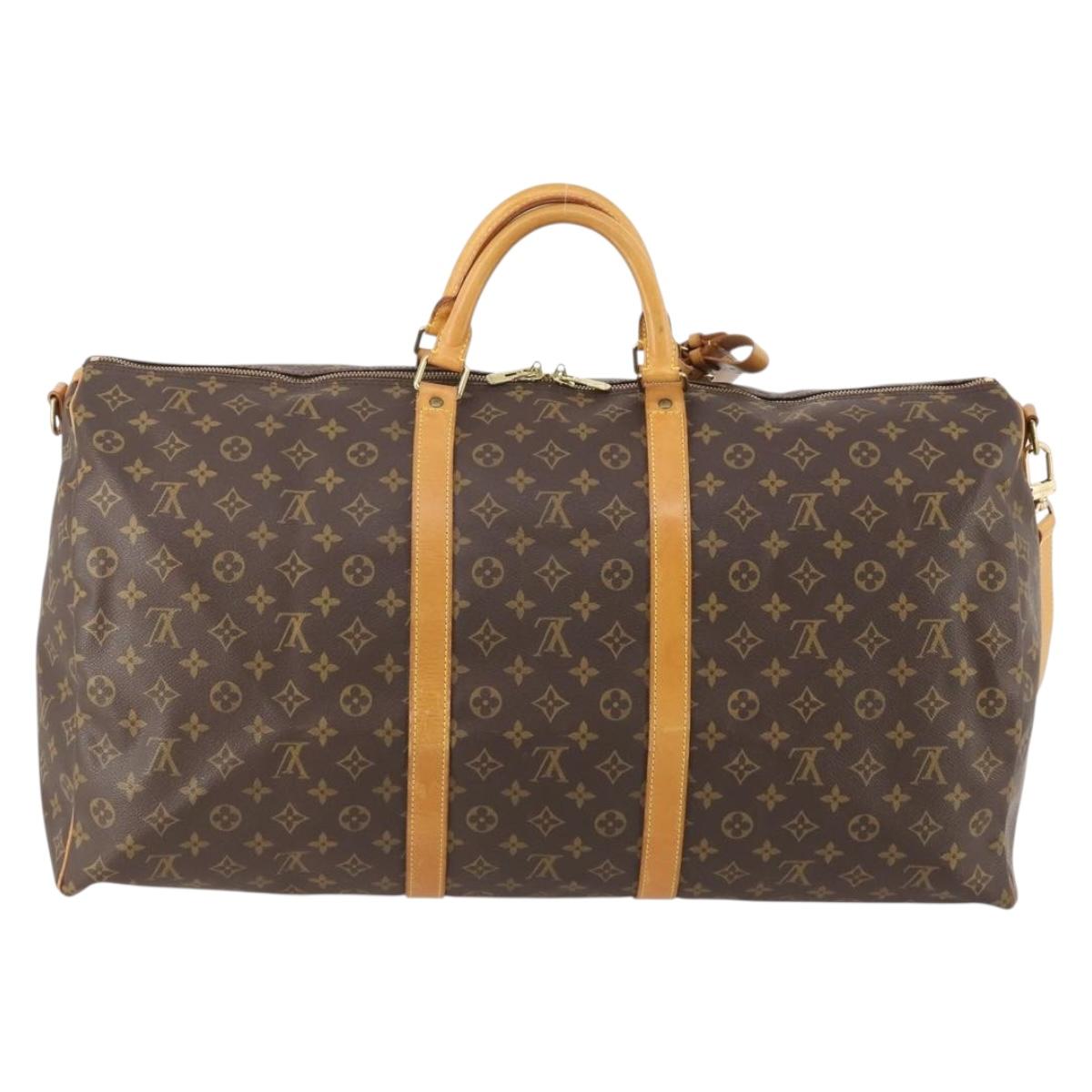 LOUIS VUITTON Monogram Keepall Bandouliere 60 Boston Bag M41412 LV Auth 183615A