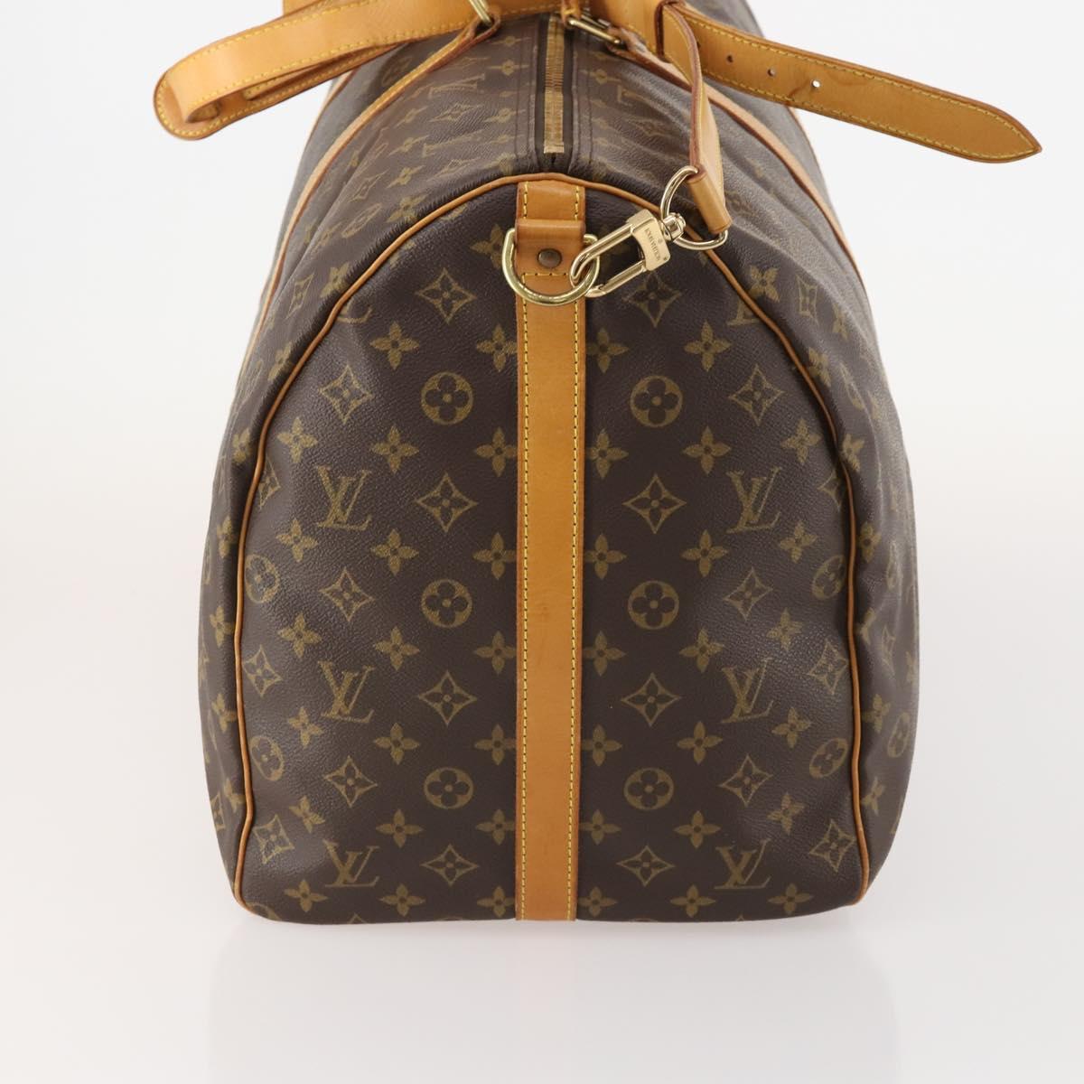 LOUIS VUITTON Monogram Keepall Bandouliere 60 Boston Bag M41412 LV Auth 183615A